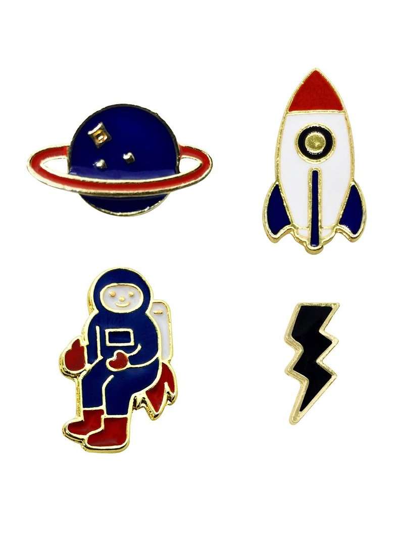 Fureunisex Blue Brooch - Indya