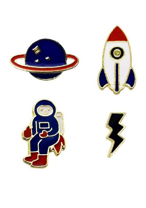 Fureunisex Blue Brooch