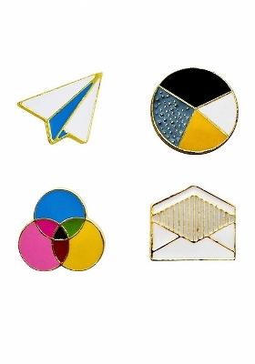 Multicoloured Plated Alloy Lapel Pin Brooch