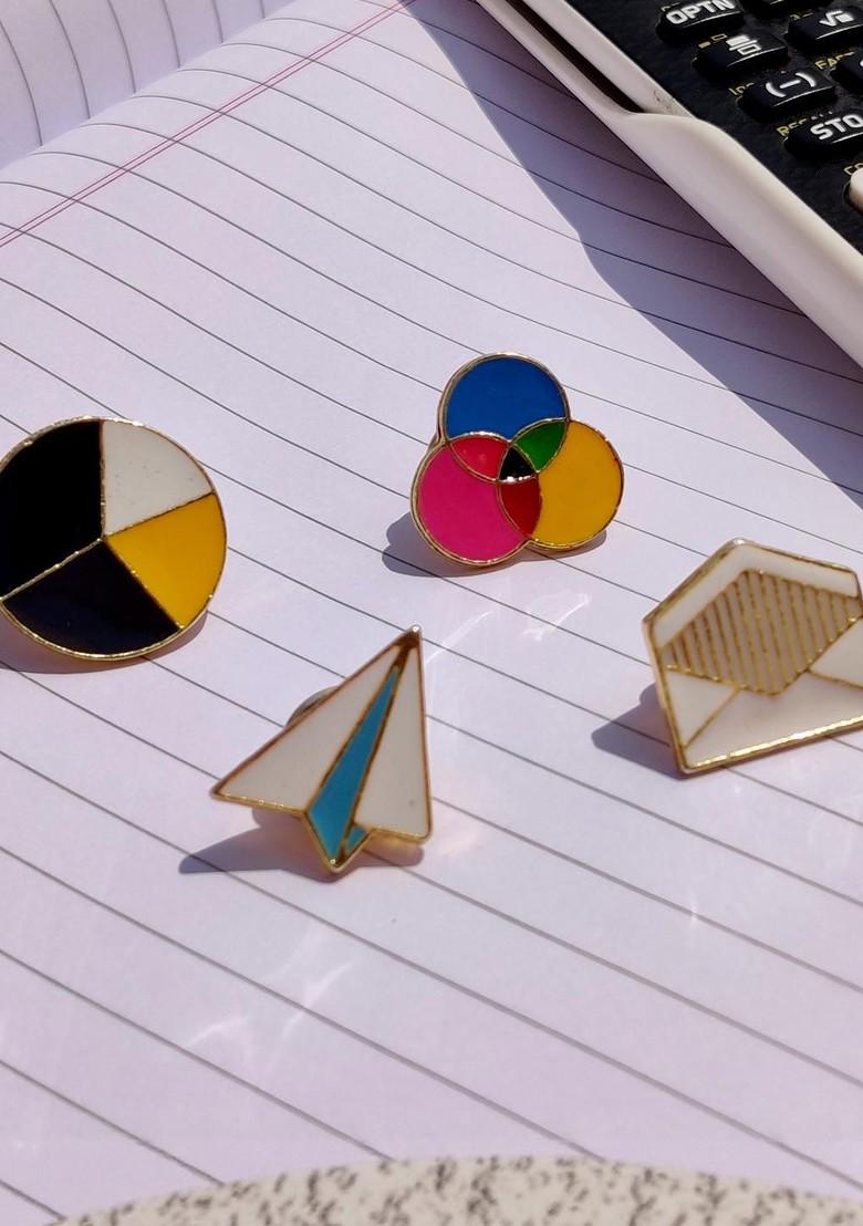 Multicoloured Plated Alloy Lapel Pin Brooch