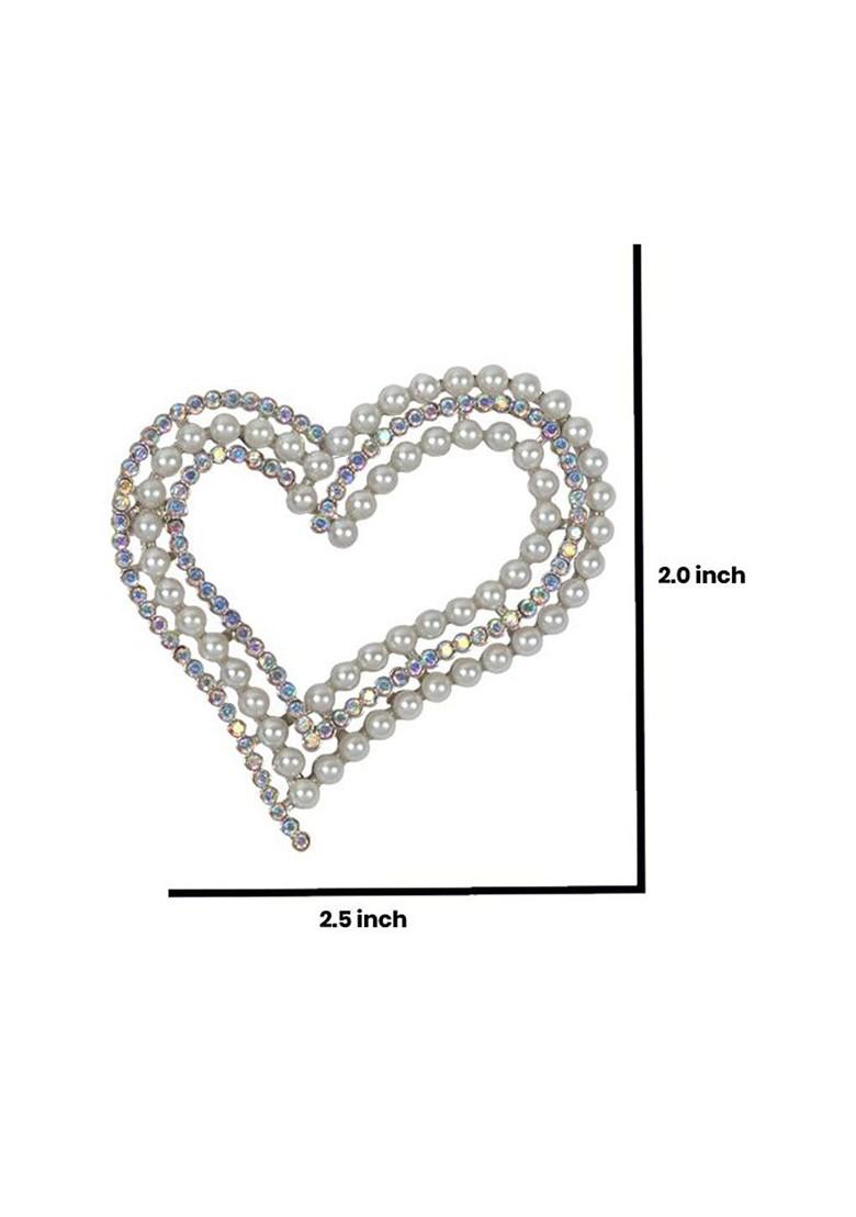 Men Silver Toned Plated Metal Brooch