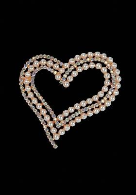 Gold Plated Artificial Stones Studded And Beaded Brooch