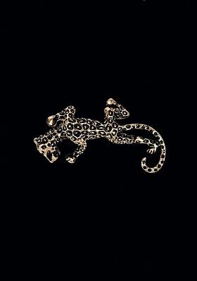 Gold Plated Zircon Studded Brooch
