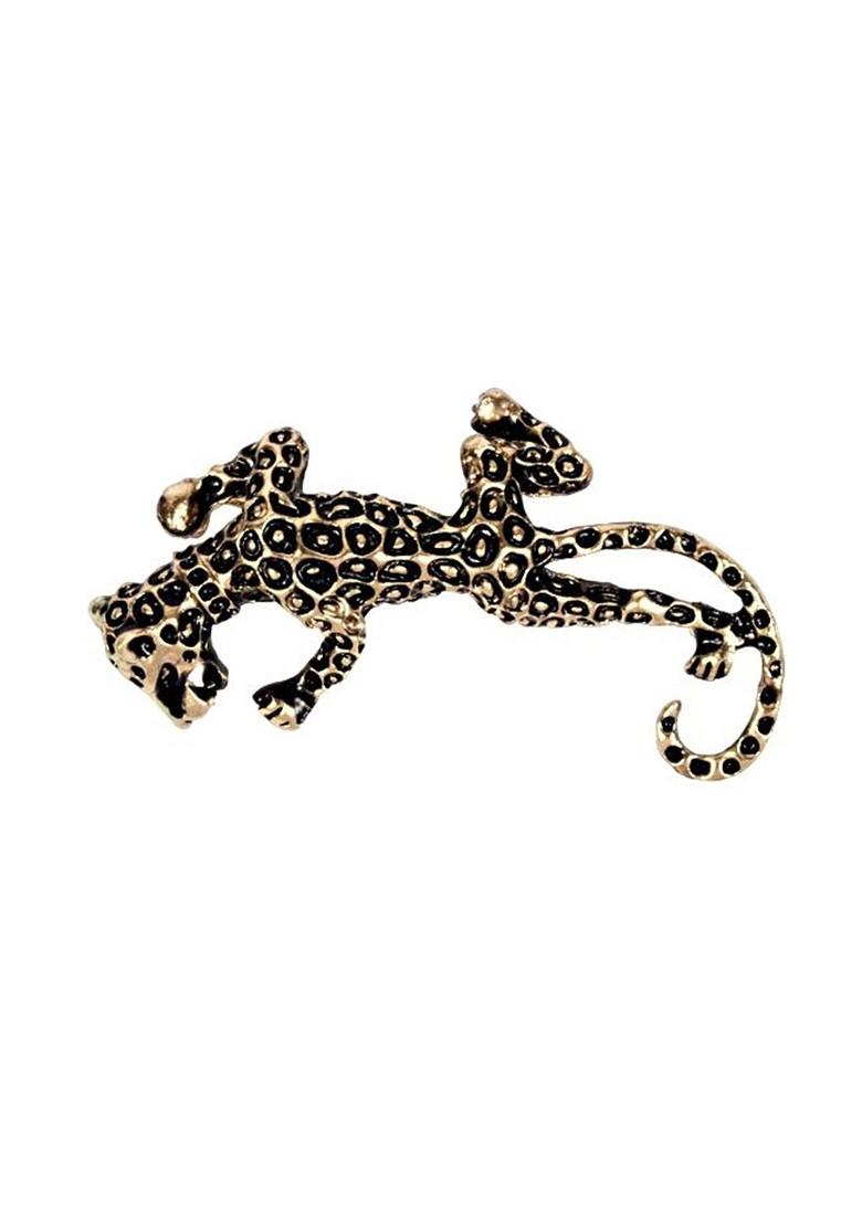 Gold Plated Zircon Studded Brooch