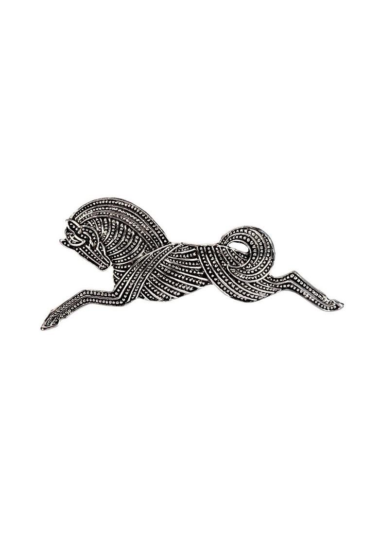Silver Toned Plated Metal Brooch