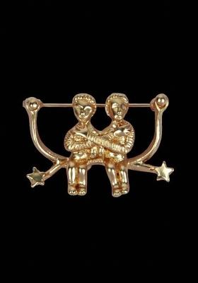 Gold Toned Plated Metal Brooch