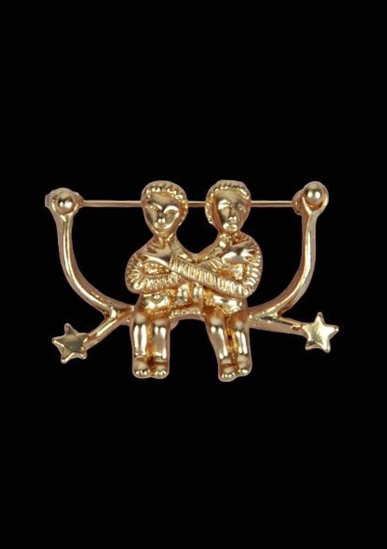 Gold Toned Plated Metal Brooch