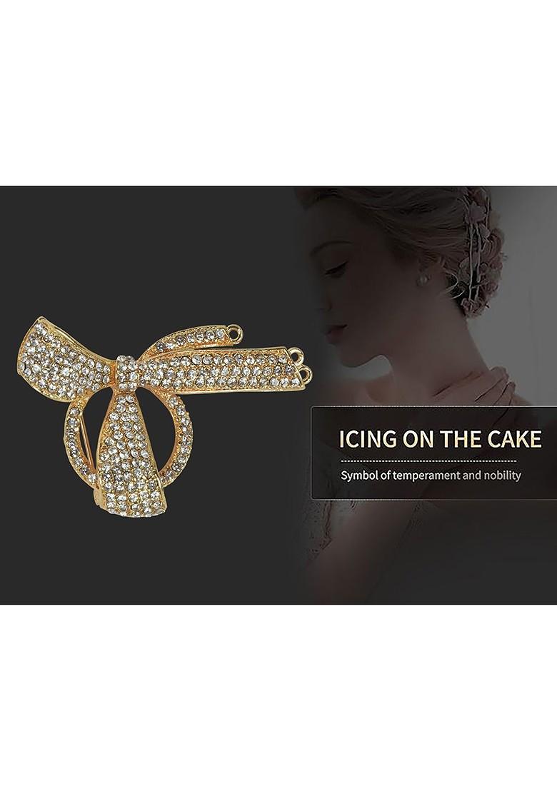 Gold Toned Plated Metal Brooch