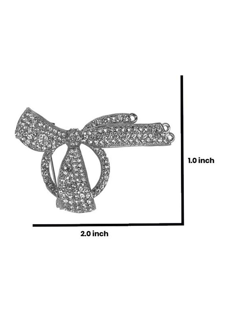 Silver Toned Plated Metal Brooch