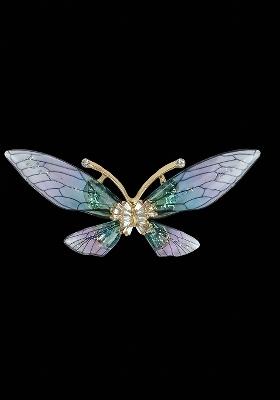 Women 18K Gold Plated Metal Butterfly Brooch