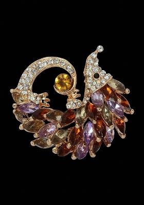 Gold Toned Plated Metal Brooch