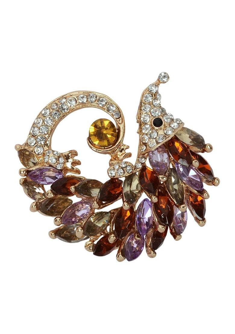 Gold Toned Plated Metal Brooch