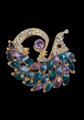 Gold Toned Plated Metal Brooch