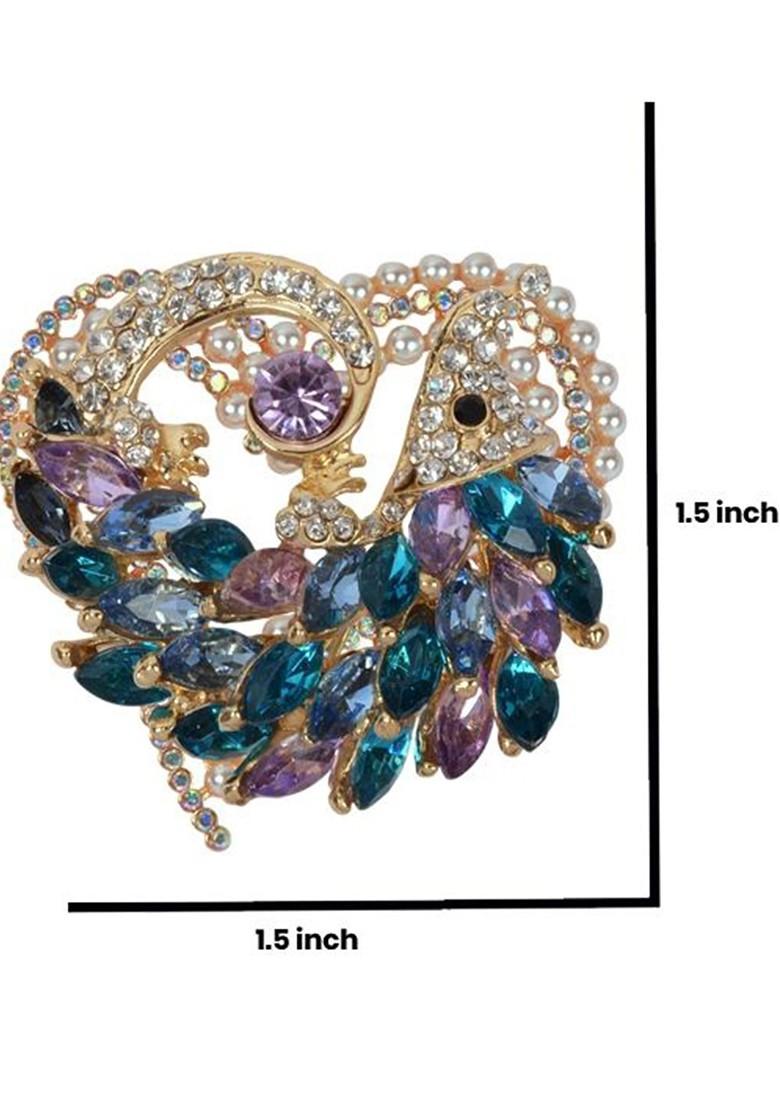 Gold Toned Plated Metal Brooch