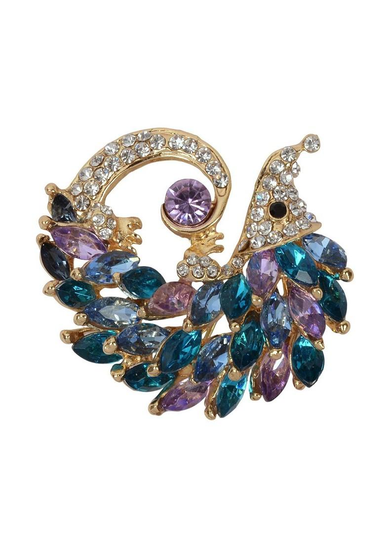 Gold Toned Plated Metal Brooch