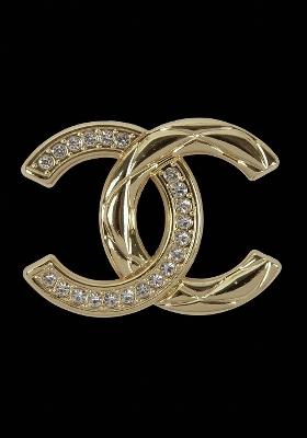 Men Gold Toned Metal Brooch