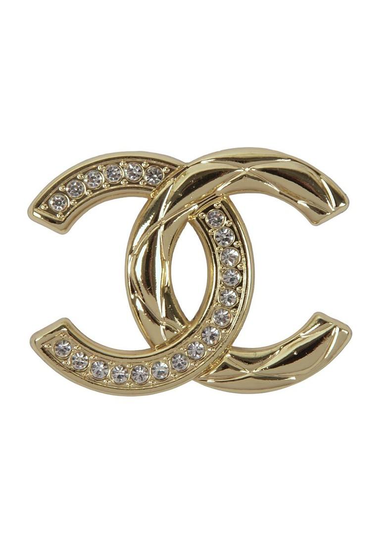 Men Gold Toned Metal Brooch