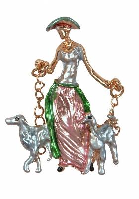 Men Gold Toned Plated Metal Brooch