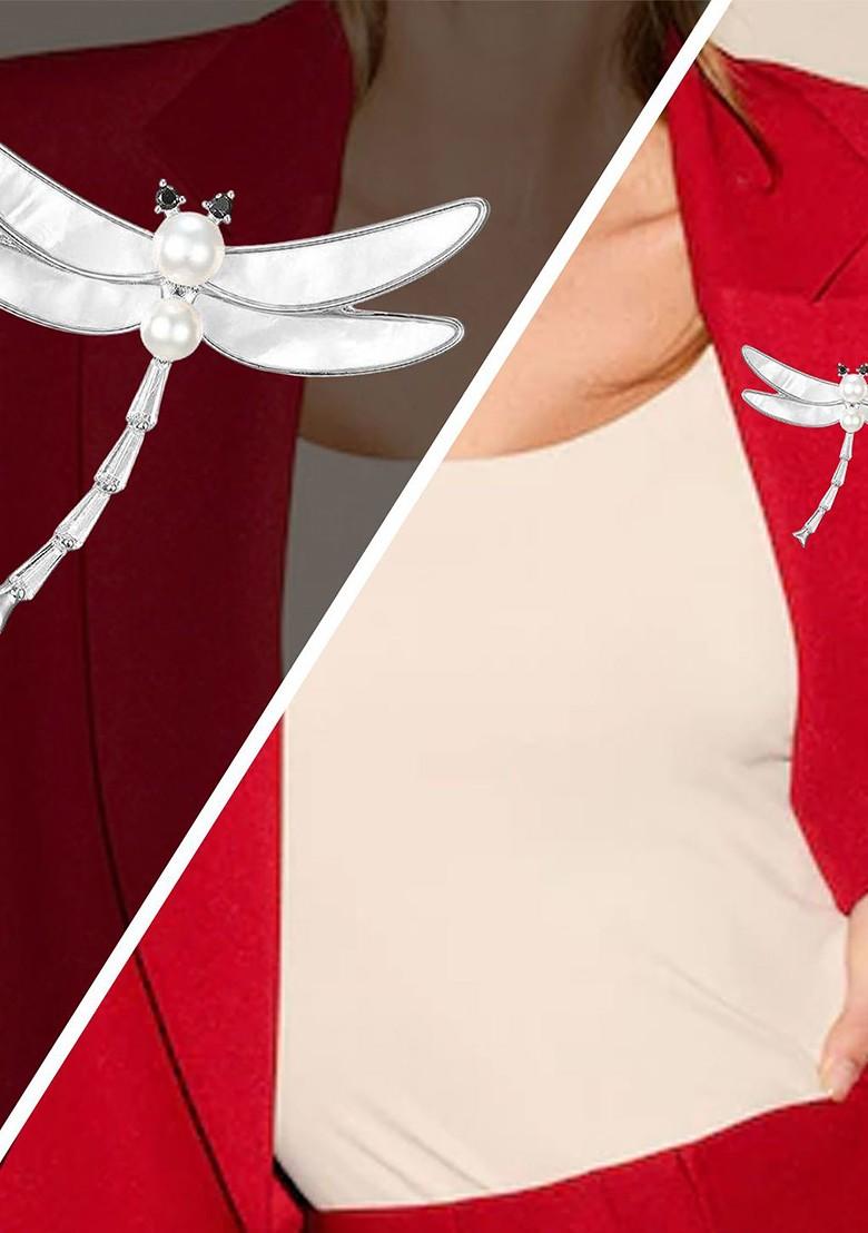 Silver Toned Plated Alloy Brooch