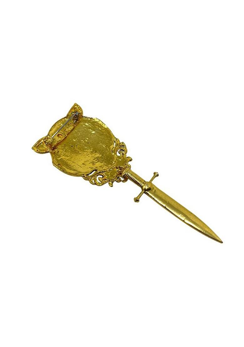 Gold Toned Plated Brass Brooch
