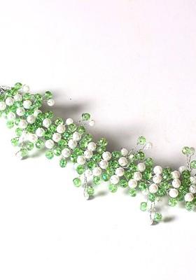 Artificial Stones Studded And Beaded Minimal Brooch