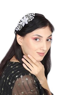 White Plated Metal Brooch