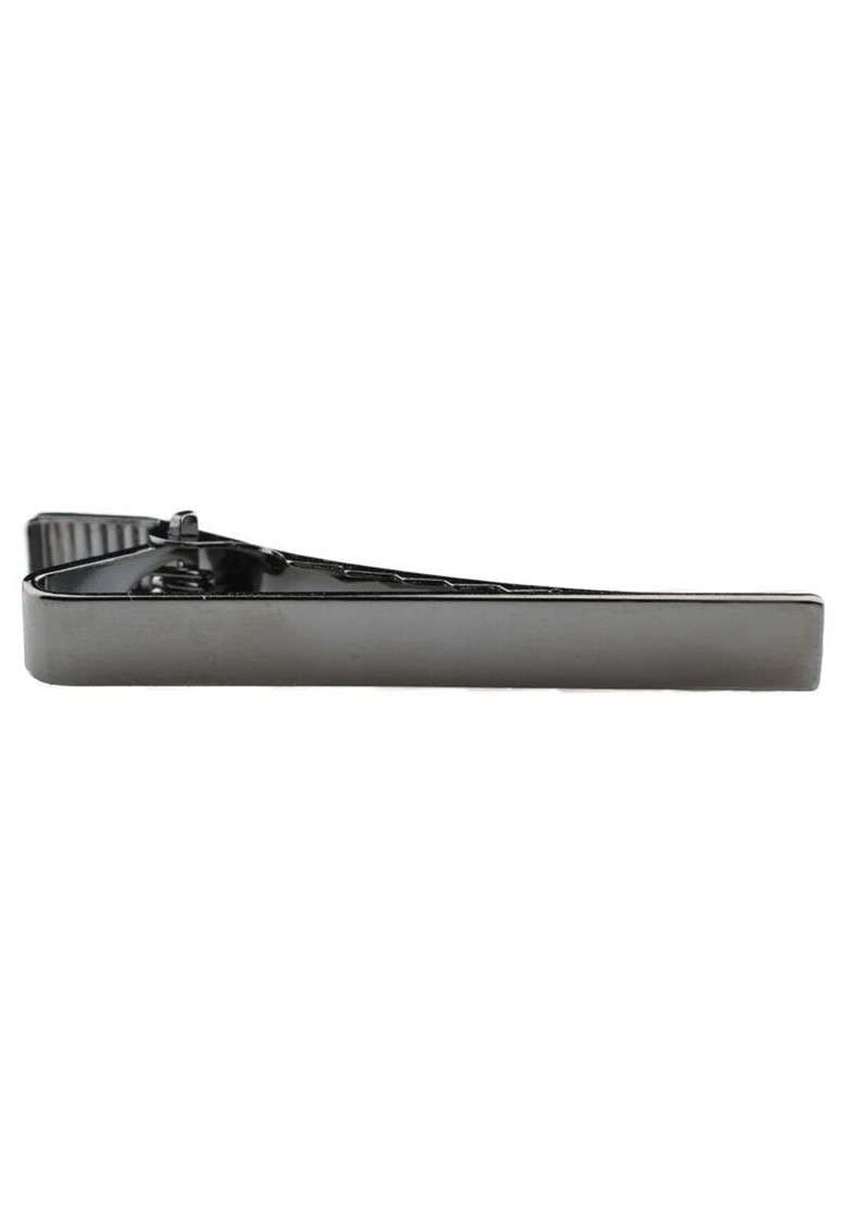 Executive Clasp Small Size Gunmetal Tie Bar Brooch - Indya