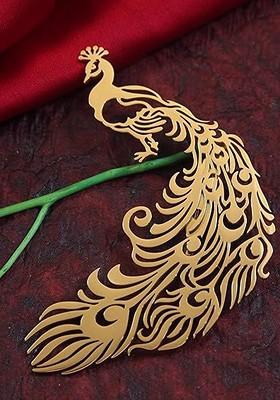 Unisex Stainless Steel Peacock Brooch