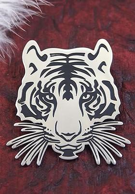 Unisex Stainless Steel Tiger Brooch