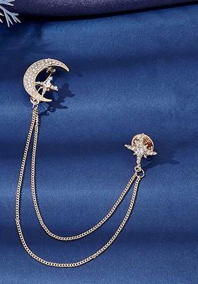 Gold Toned Plated Metal Brooch