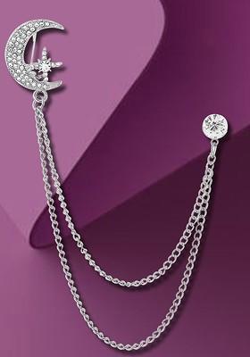 Silver Toned Plated Metal Brooch