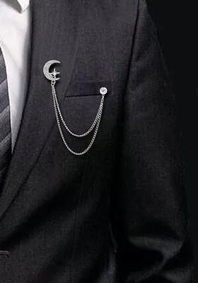 Silver Toned Plated Metal Brooch