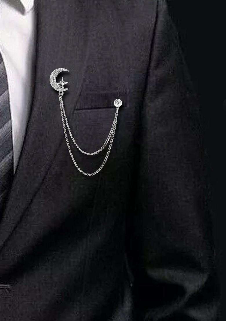 Silver Toned Plated Metal Brooch