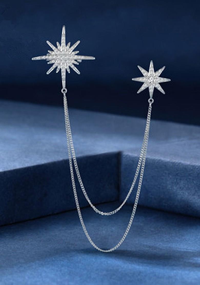 Silver Toned Plated Metal Brooch