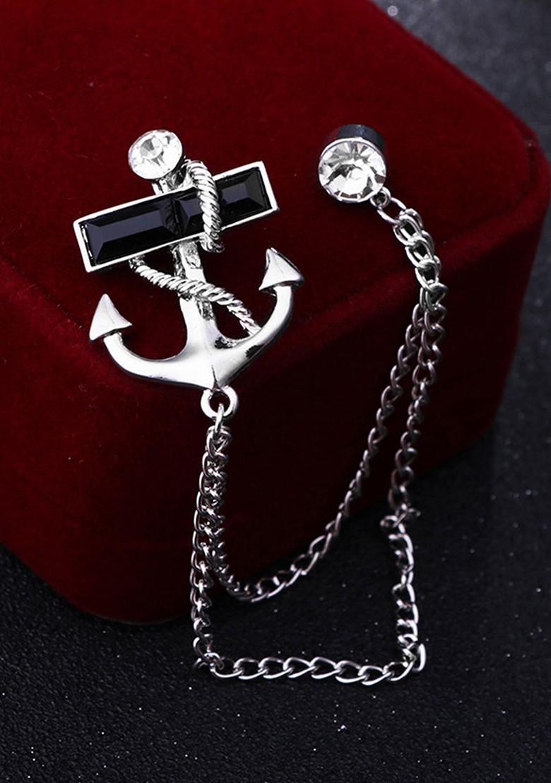 Silver Toned Plated Metal Brooch