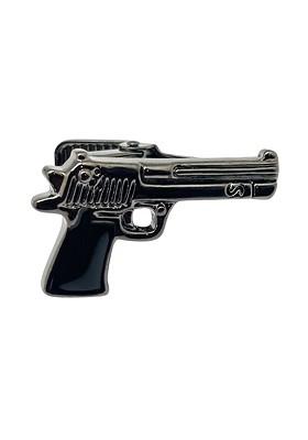 Gunmetal Gun Design Brass Tie Pin For Men
