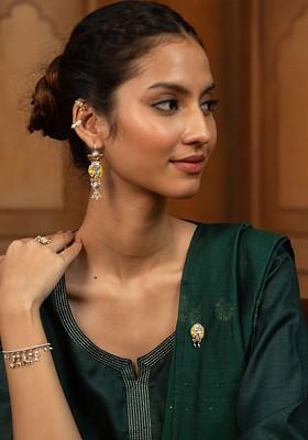 Brooch In Oxidised 925 Silver