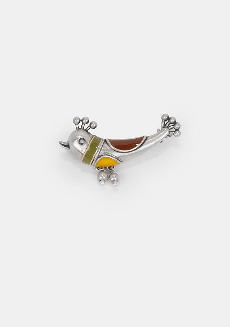 925 Silver Oxidised Brooch