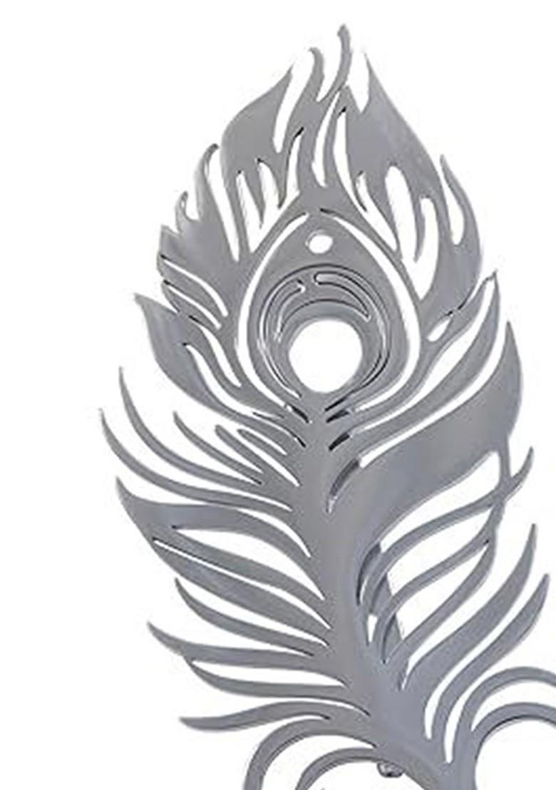 Unisex Stainless Steel Designer Feather Minimal Brooch