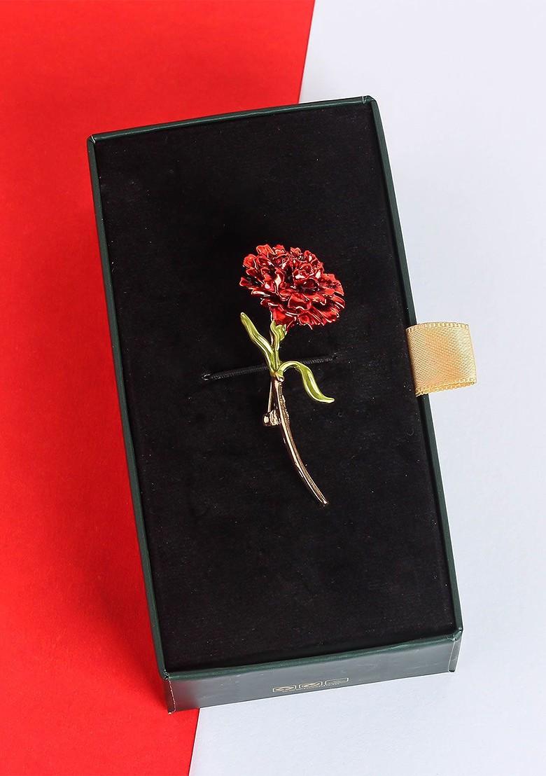 Men Floral Brooch