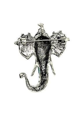 Men Enamel Detailing Elephant Brooch