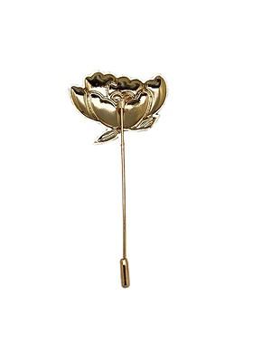 Men Floral Enamel Design Lapel Pin Brooch