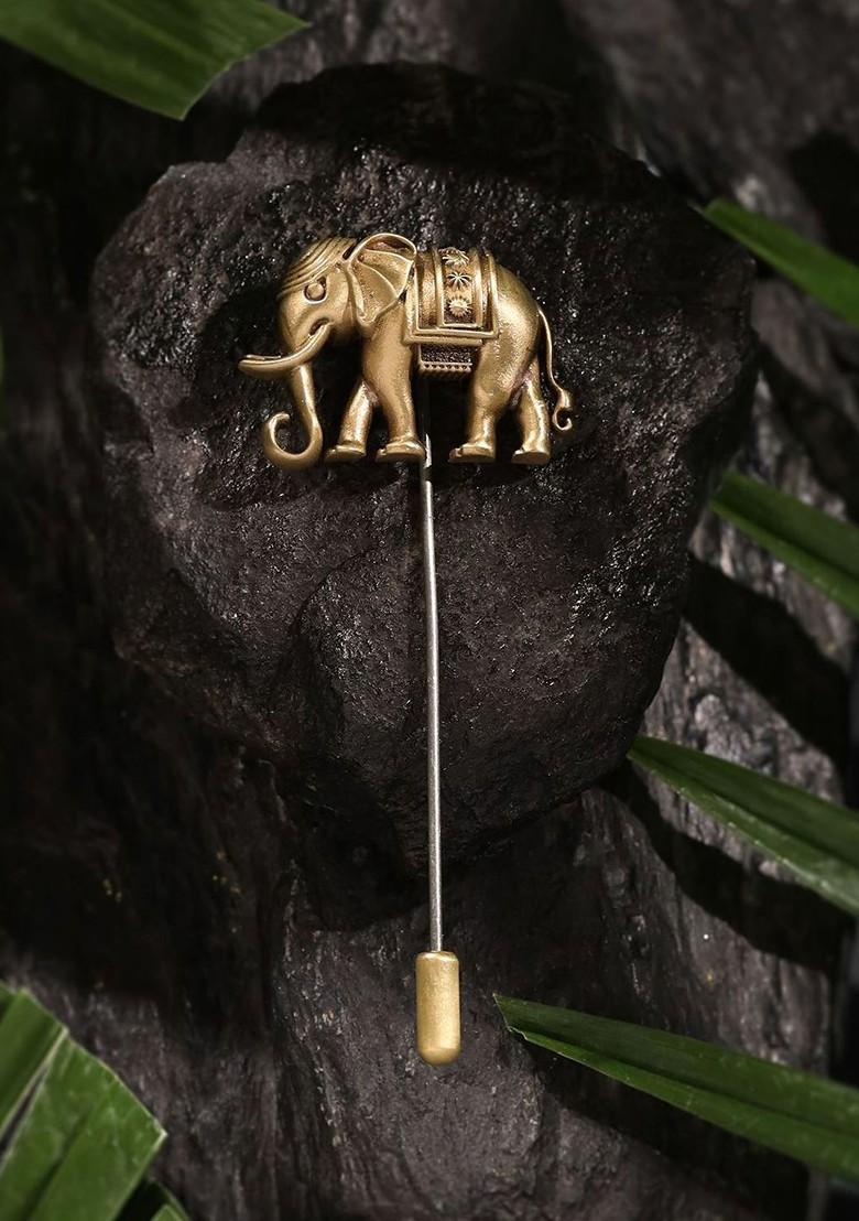 Men Elephant Lapel Pin Brooch