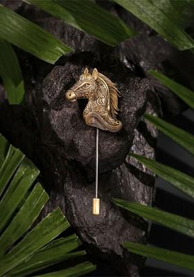 Men Equine Valor Lapel Pin Brooch