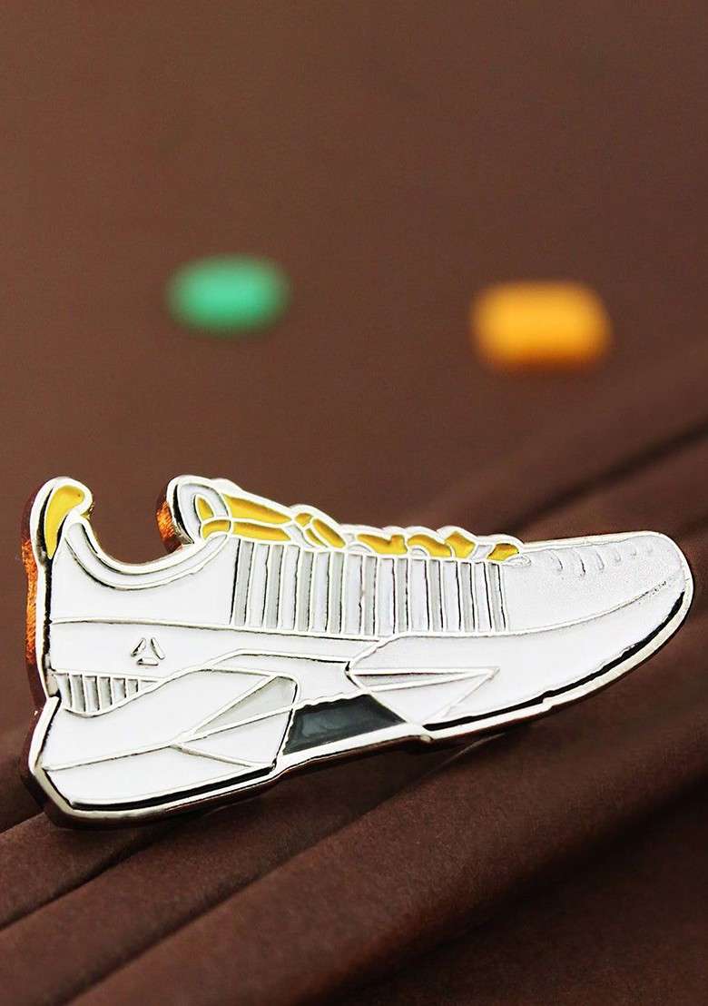 Men Trendy Shoe Minimal Lapel Pin Brooch - Indya
