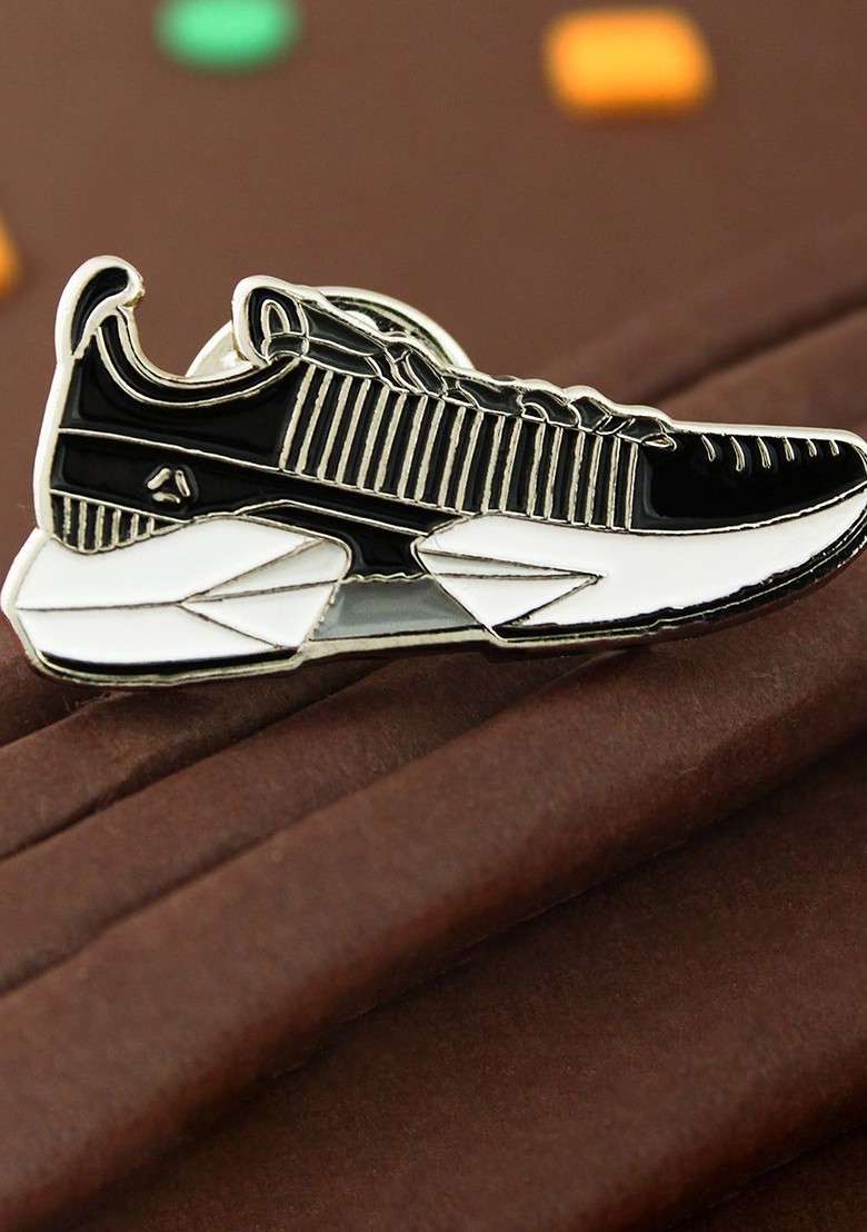 Men Shoe Shaped Lapel Pin Brooch - Indya