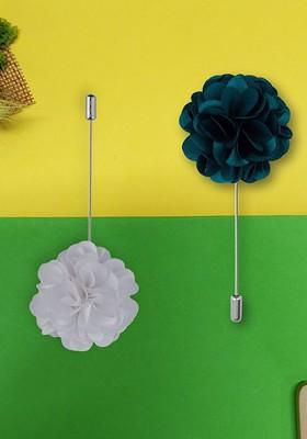 Men Set Of 2 Marigold Flower Lapel Pin Brooch