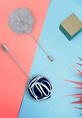 Men Set Of 2 Marigold Flower Lapel Pin Brooch