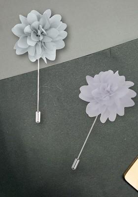 Men Set Of 2 Dahlia Flower Lapel Pin Brooch