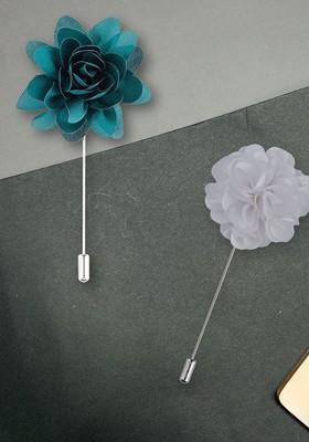 Men Set Of 2 Marigold Flower Lapel Pin Brooch